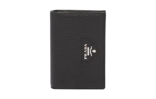 PRADA Leather Wallet Women's Black