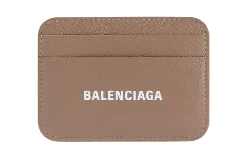 Balenciaga Cash Grain Calfskin Card Holder Card Holder Women's Brown