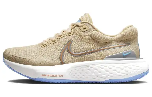 Nike Invincible Run 2 ZOOMX FK fabric shock-absorbing, non-slip and wear-resistant low-top casual running shoes for women, yellow brown