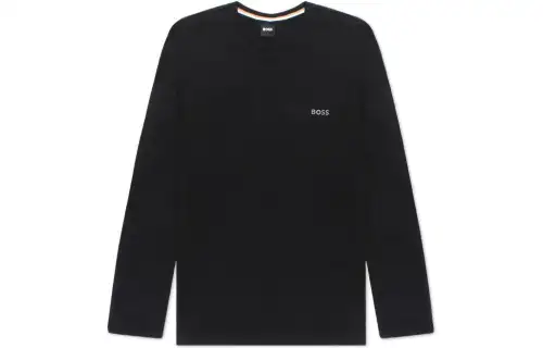HUGO BOSS T Shirts Men's Black Crew Neck Moderate Straight Fit