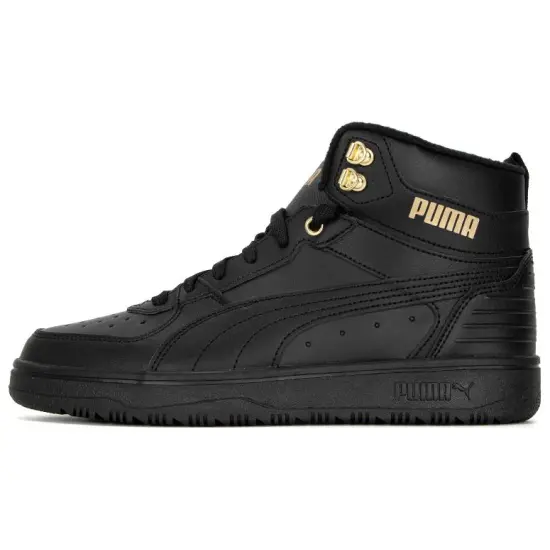 PUMA REBOUND Series Skateboarding Shoes Unisex High-top Black