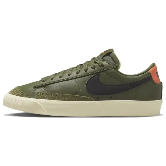 Nike Blazer Low 77 Medium Olive Orange Trans Women's