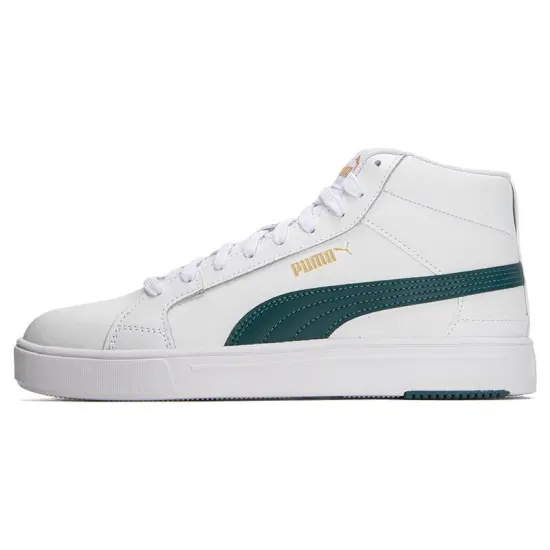 PUMA Serve Pro Lite Skateboarding Shoes Unisex Mid-top White/Gold/Green