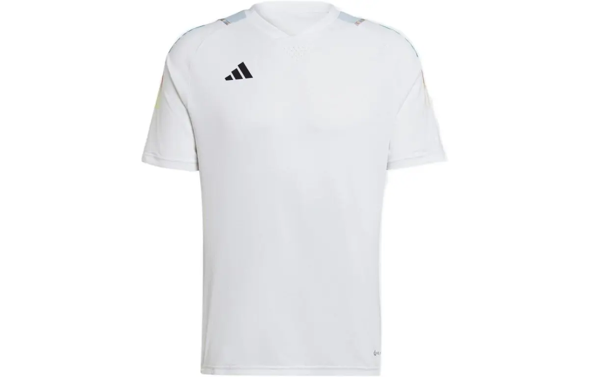 Adidas T-Shirts Men's White V-neck Moderate Straight Fit
