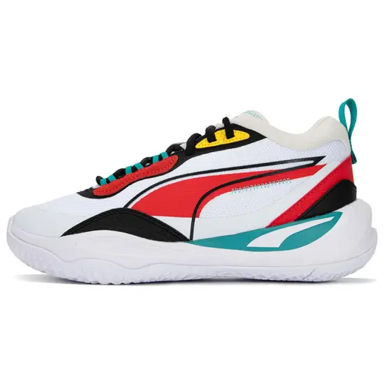 PUMA Playmaker Lifestyle Shoes Unisex Mid-top White/Red/Black