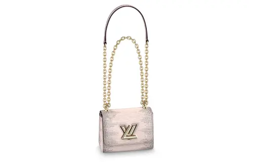 LOUIS VUITTON Twist Lizard Skin Shoulder Bag, Crossbody Bag Mini Women's Pink