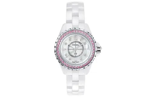 CHANEL J12 Wrist Watches Quartz Movement Ceramic Strap Mother of Pearl Color Watch Dial Women's