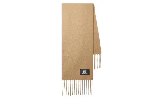 【Best of: PromotionsPrevious Season】logo patch fringed scarf