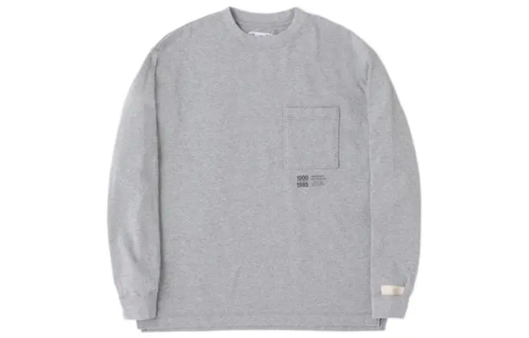 New Balance T-Shirts Men's Gray Crew Neck Moderate Straight Fit