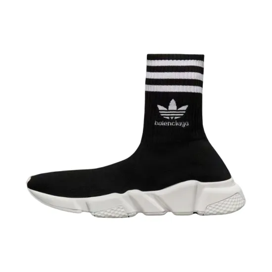 Balenciaga X Adidas Speed Trainer Black White Women's