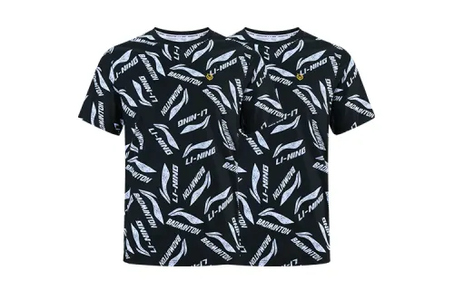 Li Ning T Shirt Men's 2 Pack Black+White
