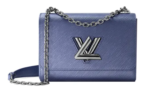 LOUIS VUITTON Twist Epi Grain Leather Crossbody Bag, Shoulder Bag Medium Women's Marine Blue