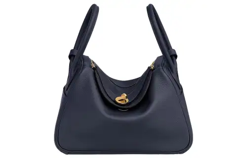 HERMES Lindy Evercolor Calfskin Handbag 26 Women's 2Z Bleu Nuit Midnight Blue