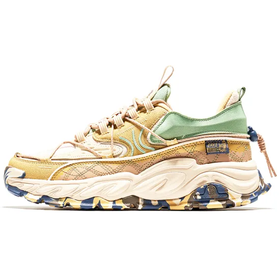 Erke Low Top Running Shoes Men's Birch Wood