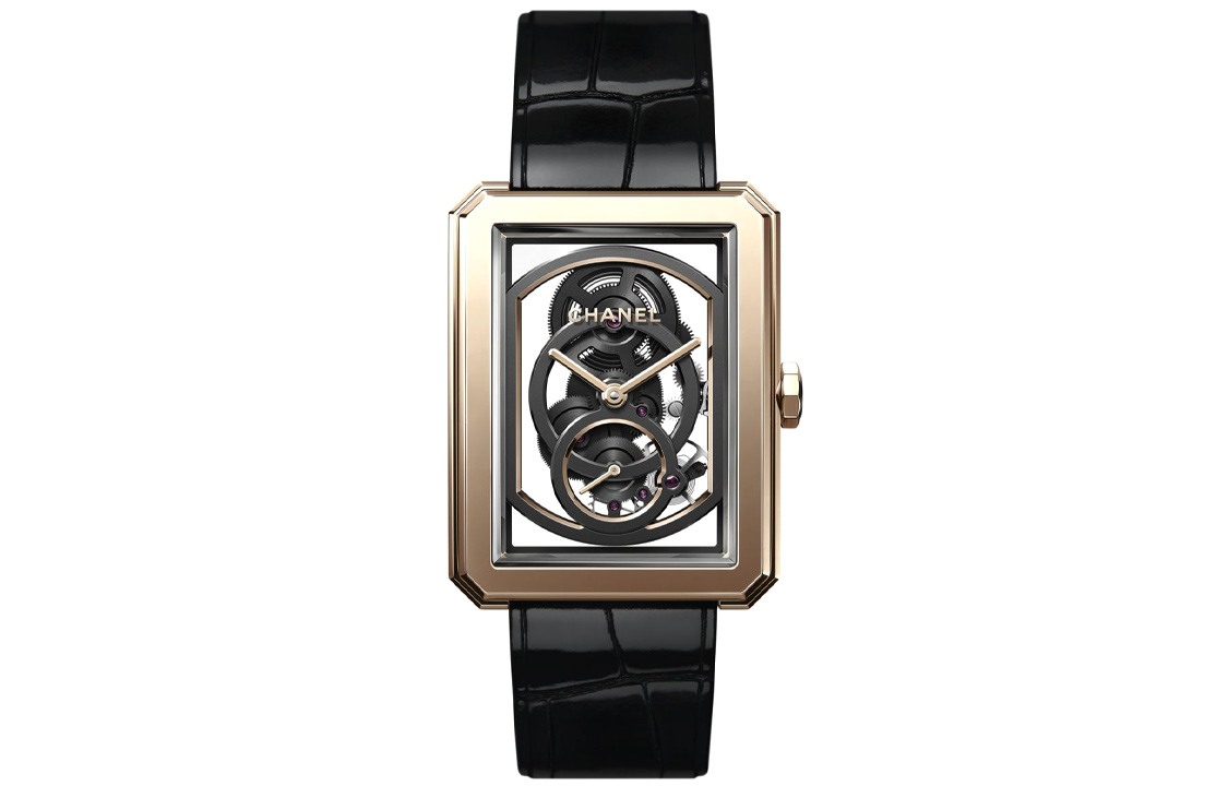 CHANEL BOY FRIEND Wrist Watches Manual Mechanical Movement Skeleton Dial Women's 30m Water Resistant