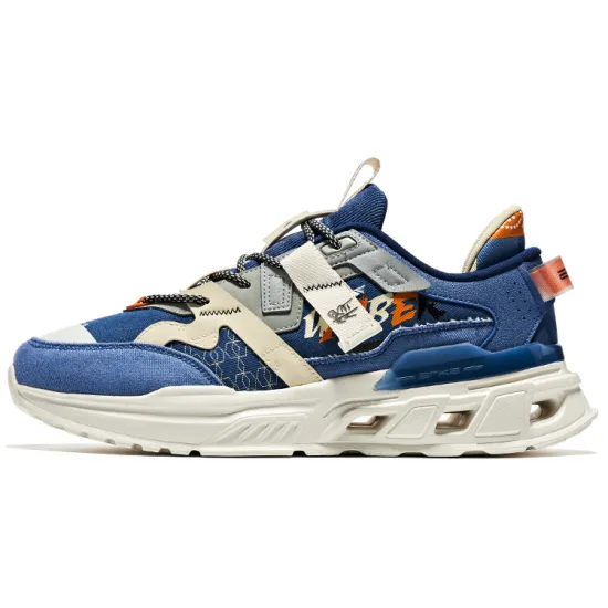 Erke Casual Shoes Men Low-Top Navy Blue/Smoke Blue