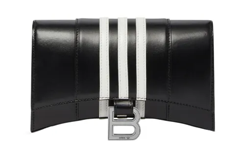 Balenciaga X Adidas Hourglass Wallet With Chain Black