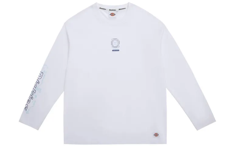 Dickies T Shirts Men's White Crew Neck Moderate Straight Fit