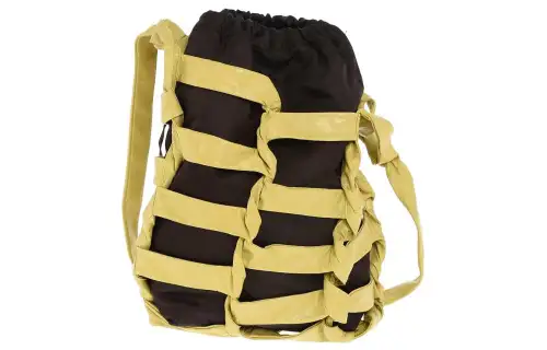 Bottega Veneta Calfskin Detail Crossbody Bag, Shoulder Bag Women's Black & Yellow