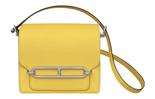 HERMES Roulis Swift Calfskin Crossbody Bags Mini Women's 9O Jaune De Naples Yellow