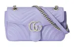 GUCCI GG Marmont Leather Crossbody Bag, Shoulder Bag Small Women's Light Purple