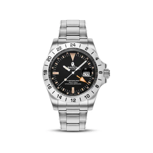 Bape Bathing Ape Type 8 Bapex Watch Silver/Black