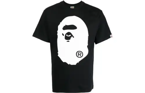 A BATHING APE T Shirts Men's Black Crew Neck Moderate