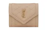 SAINT LAURENT GABY Lambskin Wallet Women's Light Umber