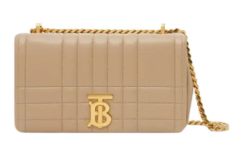 Burberry Lola Bag Lambskin Shoulder Bag, Crossbody Bag Small Women's Wheat Beige