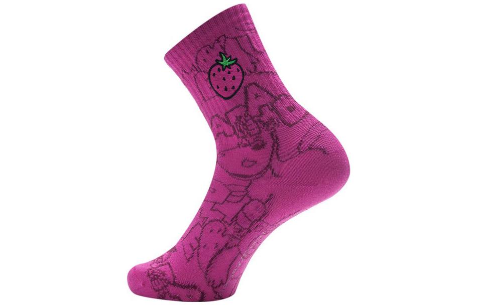 Li Ning Crew Socks Women’s 2 Pack Rose Purple