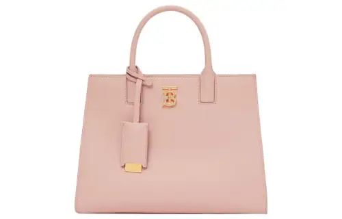 Burberry Frances Calfskin Tote Bag, Shopping Bag, Shoulder Bag, Handbag Mini Women's Dark Pink