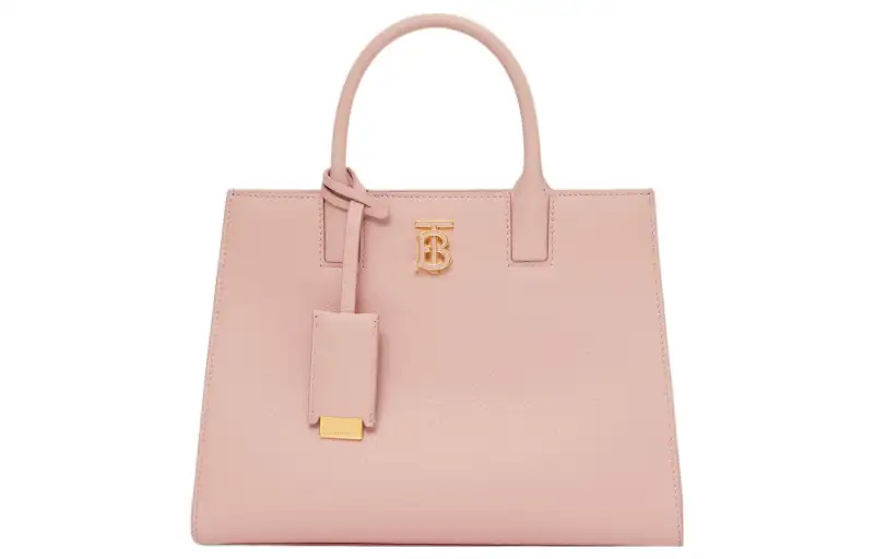 Burberry Frances Calfskin Tote Bag, Shopping Bag, Shoulder Bag, Handbag Mini Women's Dark Pink