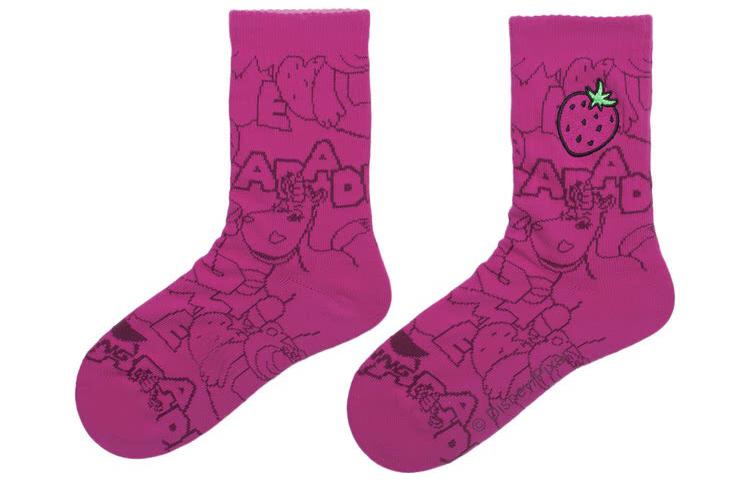 Li Ning Crew Socks Women’s 2 Pack Rose Purple