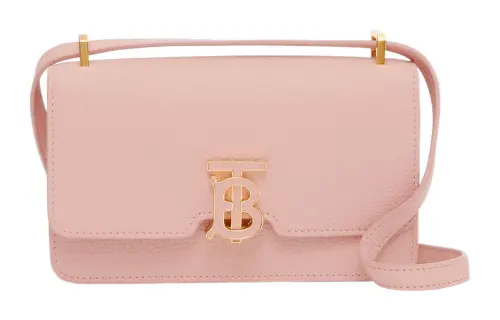 Burberry Cow Leather Shoulder Bag, Crossbody Bag Mini Women's Dark Pink