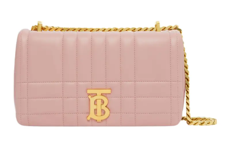 Burberry Lola Bag Sheepskin Shoulder Bag, Crossbody Bag Small Women's Dark Pink