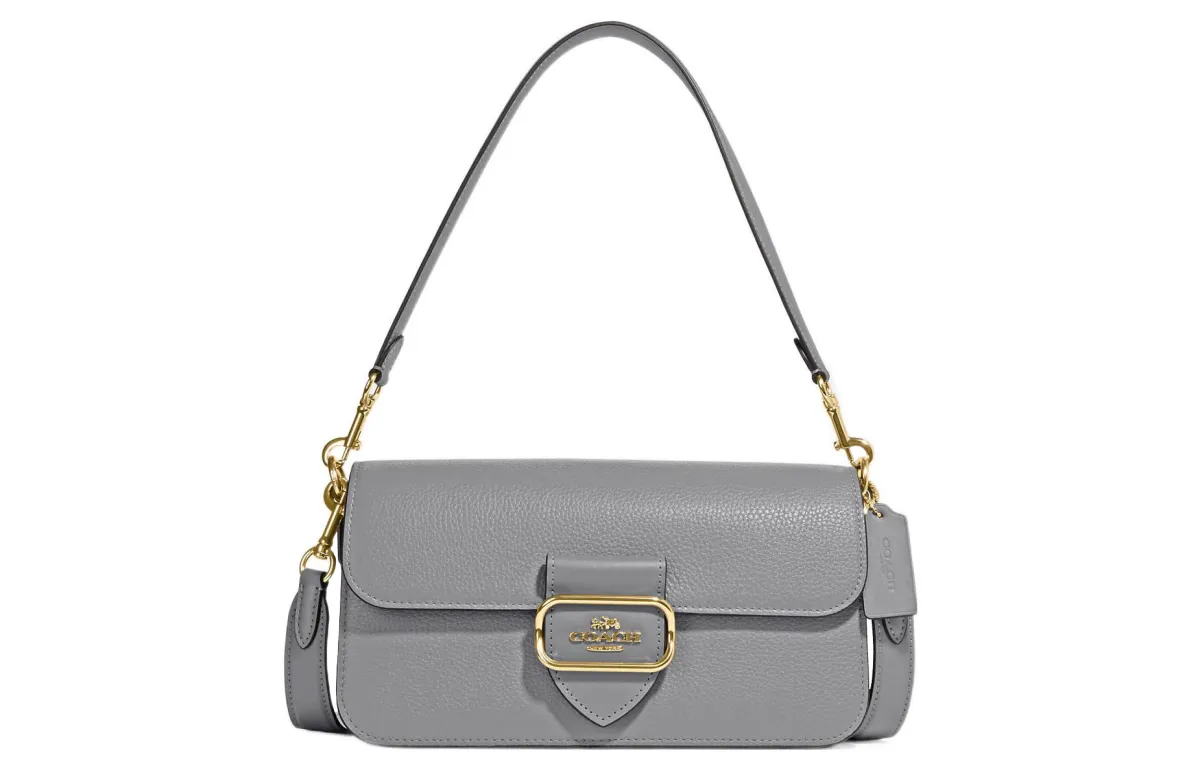 COACH Morgan Grain Leather, Suede Crossbody Bag, Shoulder Bag Women's Gray