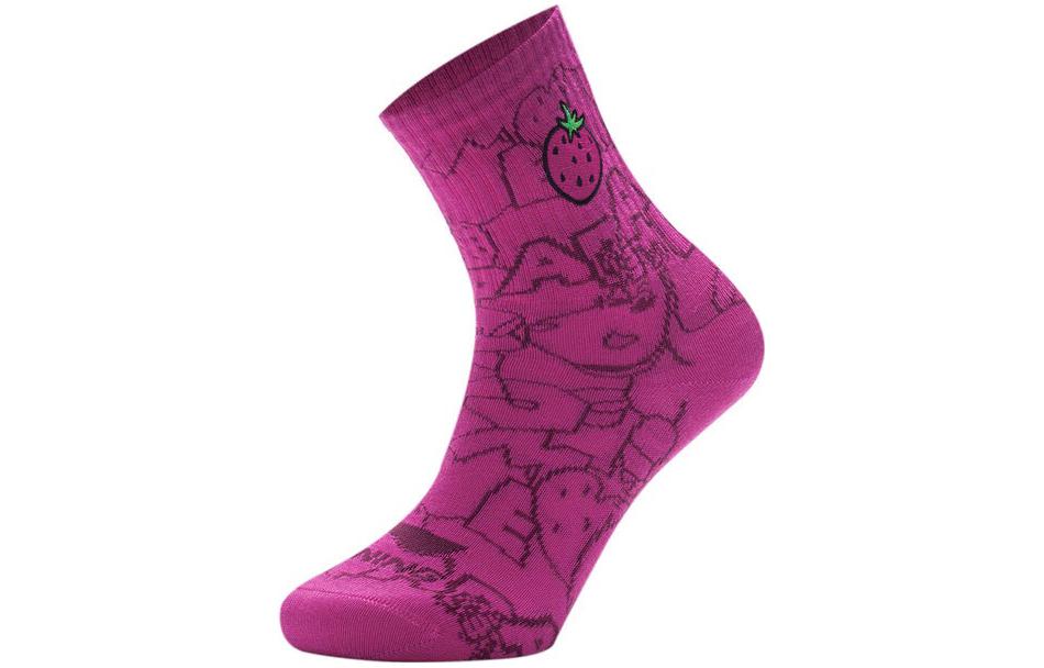 Li Ning Crew Socks Women’s 2 Pack Rose Purple