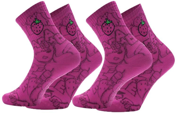 Li Ning Crew Socks Women’s 2 Pack Rose Purple