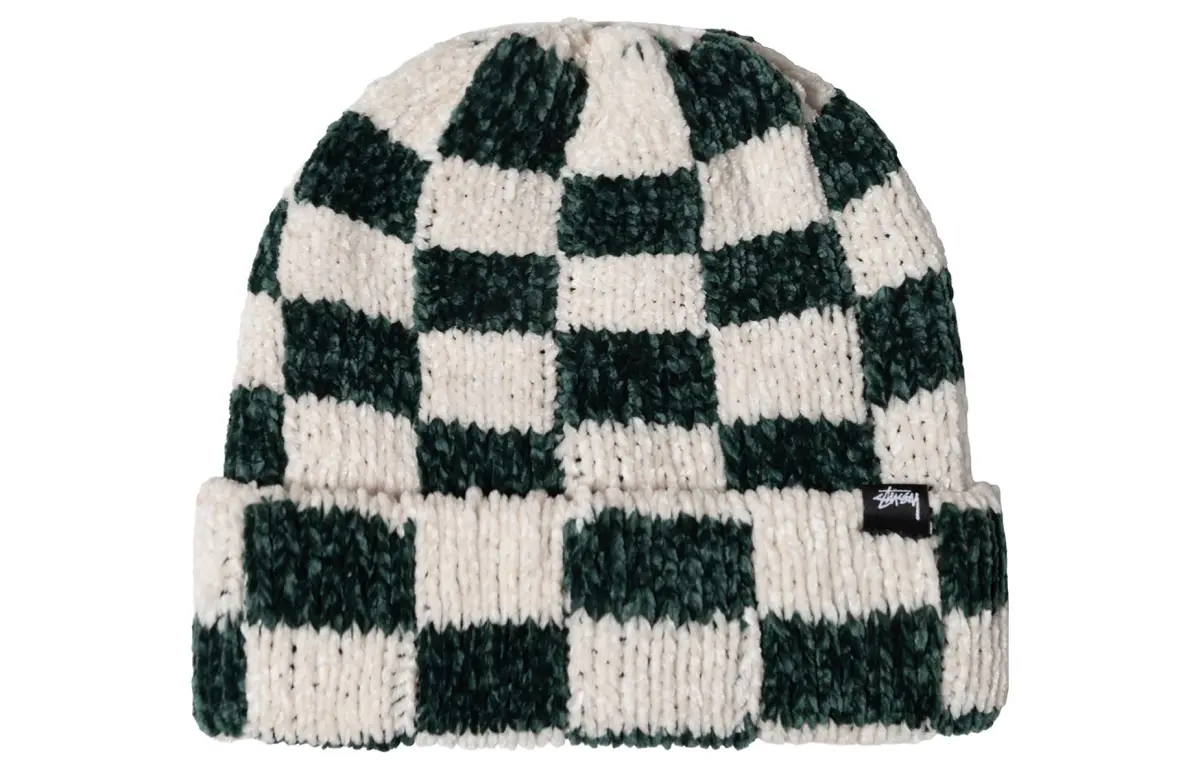 Stussy Crochet Checkered Beanie