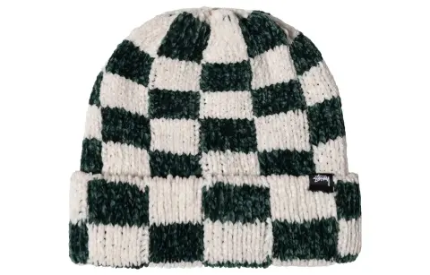 Stussy Crochet Checkered Beanie