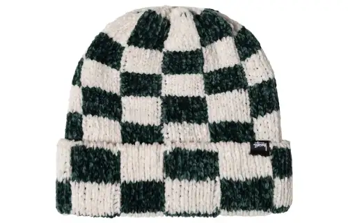 Stussy Crochet Checkered Beanie