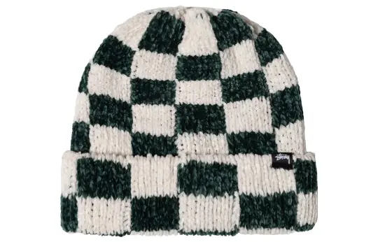 Stussy Crochet Checkered Beanie