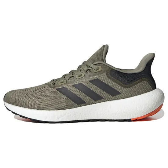 Adidas Pureboost Go 22 Running Shoes Unisex Low-top Green/Brown
