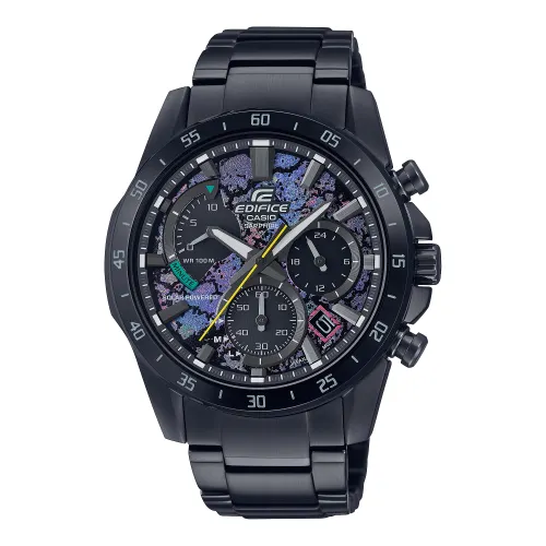 CASIO EDIFICE Quartz Movement Metal Strap Watch Men's Watches Black Dial