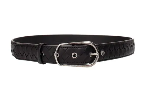 Bottega Veneta Leather Belts Women's Black /