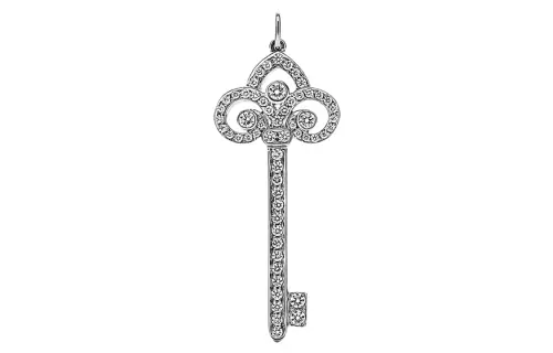 Tiffany & CO. Fleur De Lis diamond pendant