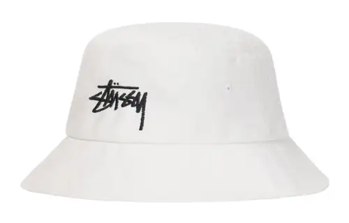 Stussy Cotton Bucket Hats Unisex White
