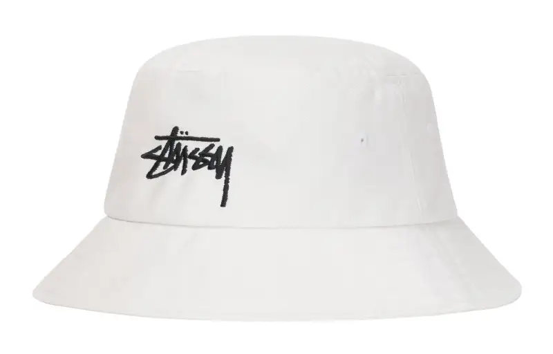 Stussy Cotton Bucket Hats Unisex White