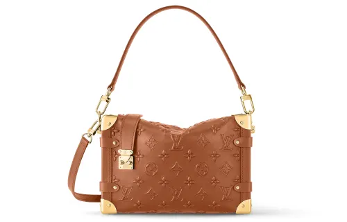 LOUIS VUITTON Trunk Cow Leather Soft Box Bag, Shoulder Bag, Crossbody Bag, Handbag Small Women's Brown