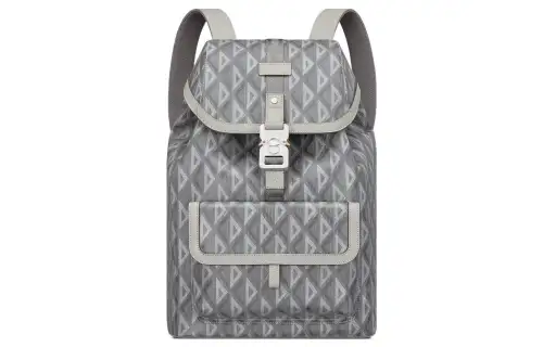 DIOR Hit The Road Canvas With Leather Detail Backpack Men's Gray